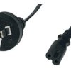 Przewód Zasilający Australia Ac-Aus Iec C7 - Posac-C7as/Nzs18 Czarny 1,8M