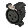 XLR panel socket, 3 pole, gold-plated, polyamide, NC3FAH