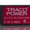 Przetwornica DC-DC, 3W, Uwe 36 → 75 V DC, Uwy ±12V dc, Iwy ±125mA, TRACOPOWER