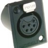 Złącze XLR 6 -pinowe Montaż na panelu Żeński