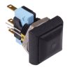 IRC7Z222L0Y APEM Yellow LED Black Button Square 16mm Momentary Push Button Switch SPDT 5A IP67