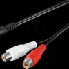 50116 3.5-mm stereo jack plug to 2x RCA socket, 1.5 m