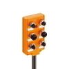 Koncentrator aktuator/sensor z wskaźnikiem LED górne porty 6-portowy gniazda M12 4-pinowe ASB 6/LED 5-4-330/5 M