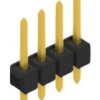 Pin header, 4 pole, pitch 2.54 mm, straight, black, 10048140