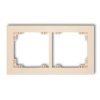 DECO Ramka 2 podwójna uniwersalna z tworzywa beżowy 1DR-2 KARLIK