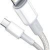 KABEL USB-C / Lightning iPhone Baseus Cafule CATLGD-A02 2m 20W PD Quick Charging BIAŁY W OPLOCIE