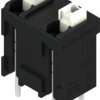 PCB terminal, 2 pole, pitch 7.62 mm, AWG 28-14, 10 A, spring-clamp connection, black, 1826210000