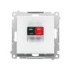 SIMON 55 Gniazdo głośnikowe pojedyncze biały mat TGL1.01/111 KONTAKT SIMON