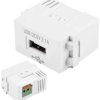 Gniazdo USB zasilacz ładowarka ścienna 230V AC-DC z 1 portem USB-A 5V 2.1A