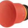 Mushroom pushbutton, unlit, latching, waistband round, red, mounting Ø 22.5 mm, 121462