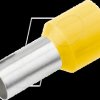 187213 Aderendhülse isoliert 1,0 mm²/6 mm, verzinnt, gelb, 100er Pack