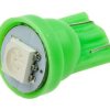 Żarówka samochodowa LED R10/T10/W5W zielona, 1xSMD5050, 12V