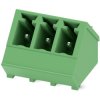 Pin header, 3 pole, pitch 3.81 mm, angled, green, 1827282