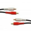 PRZEWOD 2*RCA 3M CZARNY 4MM