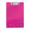 Leitz 4199-00-23 Wow Clipboard Pink Durable Clipboard With Sturdy Clip