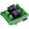 CZH-Labs DIN Rail Mount 24V Passive 2 SPST-NO 30Amp Power Relay Module.
