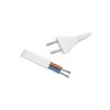 Kabel zasil. sieciowy 1,5m biały 2x0,75mm biały przewód