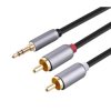 Kabel jack 3,5st-2*RCA 1.2m HQ NEPOWER PRO SLIM