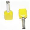 Końcówka tulejkowa podwójna izolowana żółta 2x1 HL09047 100szt