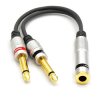 ADAPTER JACK GNIAZDO 6,3 STEREO NA 2x MONO VITALCO