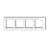 DECO Ramka 4 poczwórna uniwersalna - szkło (ramka: biała: spód: biały) biały 0-0-DRG-4 KARLIK