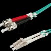 21158728 LWL patch cable, LC duplex/ST duplex, OM3, 50/125 µm, turquoise,