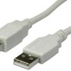 RND Kabel USB Męski Złącze A USB typu A Złącze B USB B Męski dł. 4.5 m USB 2.0 kolor: Biały