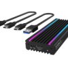Obudowa dysku twardego, złącze: M.2 NVMe SSD, porty: USB C, Aluminium, 105x40x15mm