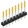 Pin header, 8 pole, pitch 2.54 mm, straight, black, 10058409