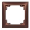 Deco Ramka Uniwersalna Pojedyncza Z Tworzywa Deco Soft Brązowy Metalik 9Drso-1
