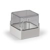 Obudowa Cubo S 125x125x125mm podstawa 50mm boki gładkie szare pokrywa przezroczysta IP67 ABS SABP131313T