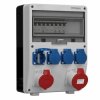Rozdzielnica budowlana TD-S hermetyczna IP44 Wyposażona + 32A/5P + 16A/5P + 4x230V/2P+Z Schuko DOKTORVOLT DV-2107-D