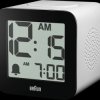 BC25WP Quartz digital alarm clock with optional voice announcement, whi
