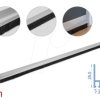 66649 Brush strip 20 mm with aluminium profile straight - length 1 m