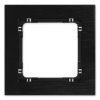 DECO Ramka uniwersalna pojedyncza - aluminium szczotkowane (ramka: czarna spód: czarny) 12-12-DRA-1