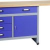 Stół warsztatowy ultramaryna niebieski Küpper 12037, (S x W x G) 1700 x 840 x 600 mm