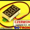 Woltomierz panelowy cyfrowy LED 2,5-30V CZERWONY