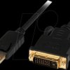 DP2DVIMM3BS Active cable DisplayPort male > DVI male 0.9 m.