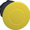 Mushroom pushbutton, for unlit pushbutton, unlit, waistband round, yellow, front ring dark gray, mounting Ø 22 mm, ZB5AT5
