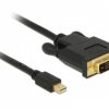 Delock Mini DisplayPort / DVI kabel Złącze Mini DisplayPort, DVI-D 24+1pin. Złącze 5 m czarny 83991 styki pozłacane , po