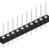 Pin header, 10 pole, pitch 2.54 mm, straight, black, 10057898