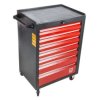 Szafka na rolkach, na kółkach, 7-szufladowa, 975 x 710 x 450mm, materiał: Stal, RS PRO