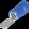 393408S Flat connector, width: 4.75 mm, blue