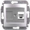 CARLA Gniazdo komputerowe pojedyncze RJ45 cat 5e srebrne 1748-16
