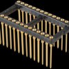 10031549 IC precision 28-pin socket, WireWrap, gold plated