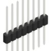 Pin header, 8 pole, pitch 1.27 mm, straight, black, SLMN110638Z