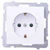 SONATA Gniazdo pojedyncze z/u Schuko z przesłonami białe GP-1RSP/m/00