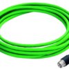 Sensor actuator cable, M12-cable plug, straight to M12-cable socket, straight, 0.5 m, PUR, green, 100017372