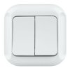 Włącznik podwójny p/t 230V biały Topaz / TO-WP-2TB BI