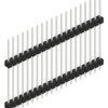 Pin header, 20 pole, pitch 2.54 mm, straight, black, 10051246